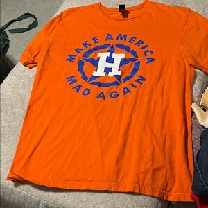 Vibrant Orange astros Softstyle Tee